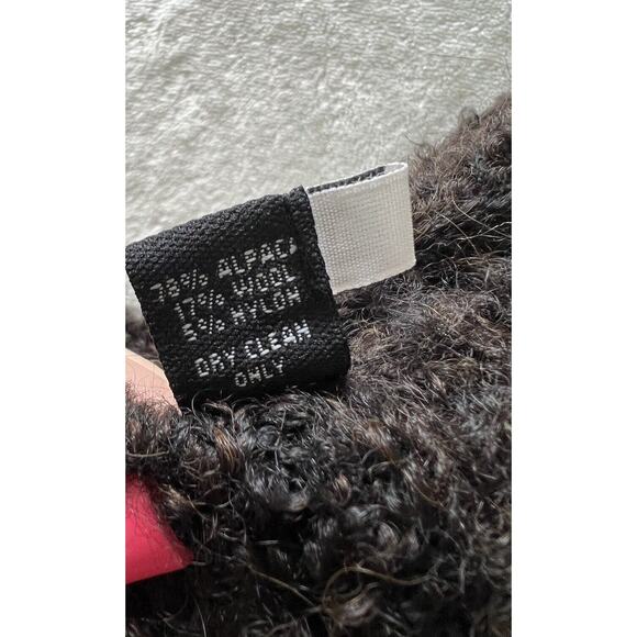 Tabask Handmade Peruvian Alpaca Wool Blend Knit Brown Long Cardigan Sweater Sz S - Picture 12 of 16